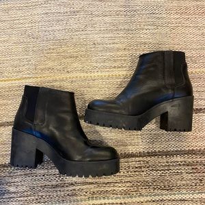 Zara chunky black booties